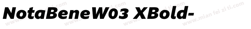 NotaBeneW03 XBold字体转换